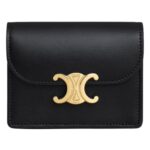 CELINE BUSINESS CARD HOLDER TRIOMPHE IN SHINY CALFSKIN VINTAGE ROSE