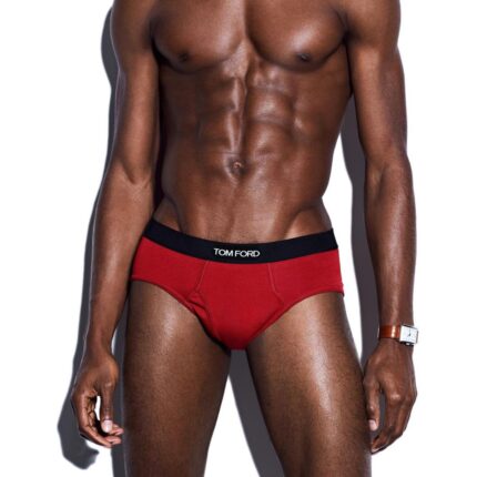 TOM FORD COTTON BRIEFS RED