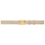 CELINE MEDIUM TRIOMPHE BELT IN TAURILLON LEATHER GLAZED BROWN