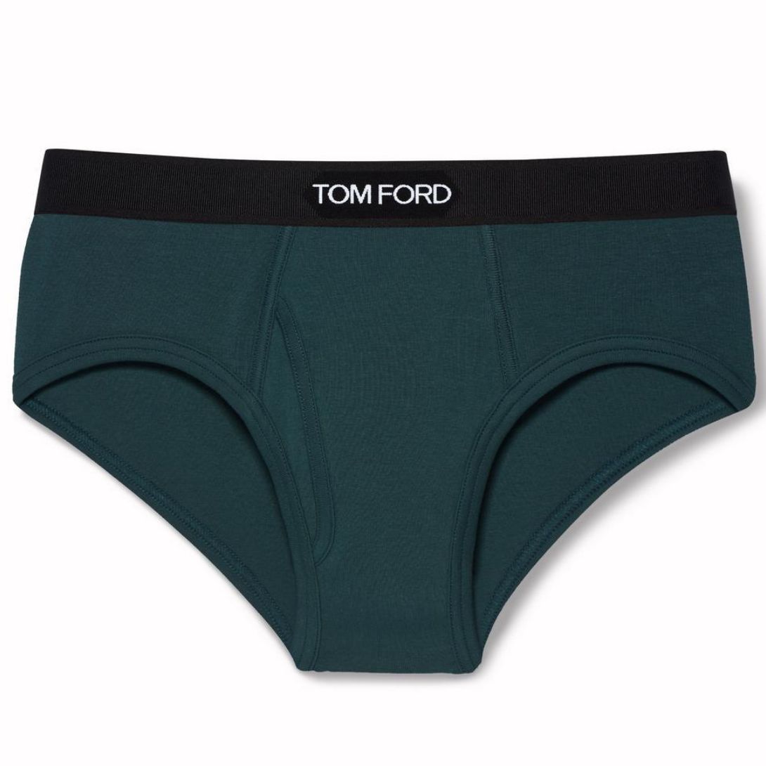 11 TOM FORD COTTON BRIEFS EVERGLADE