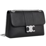 CELINE MEDIUM VICTOIRE BAG IN SUPPLE GRAINED CALFSKIN BLACK