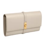 CELINE LARGE WALLET 16 IN SATINATED CALFSKIN LIGHT STONE