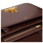 CELINE CLASSIQUE TRIOMPHE BAG IN SHINY CALFSKIN CHESTNUT