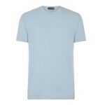 TOM FORD LYOCELL COTTON CREW T SHIRT SKY BLUE