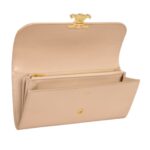 CELINE LARGE WALLET TRIOMPHE IN SHINY CALFSKIN OAT BEIGE