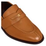 CELINE MALAQUAIS TRIOMPHE LOAFER IN POLISHED BULL LIGHT TAN