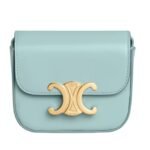 CELINE MINI CLAUDE IN SHINY CALFSKIN GREEN CLAY