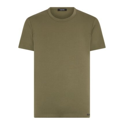 TOM FORD COTTON CREWNECK T SHIRT GREEN