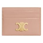 CELINE CARD HOLDER TRIOMPHE IN SHINY CALFSKIN BLACK