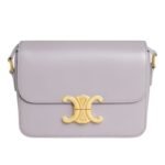 CELINE TEEN TRIOMPHE BAG IN SHINY CALFSKIN LIGHT LILAC