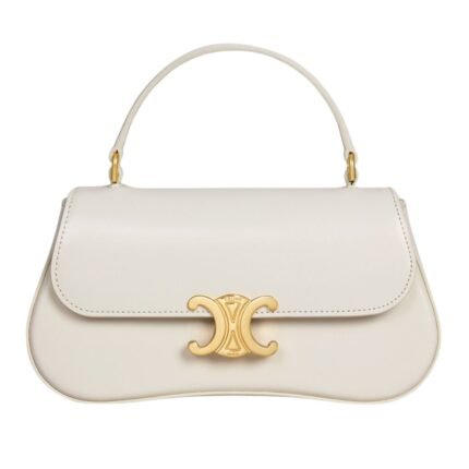 CELINE TEEN CELINE LOLA IN SHINY CALFSKIN WHITE COTTON