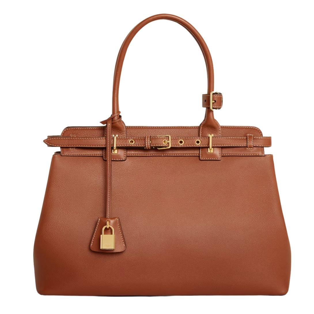 13 CELINE CONTI BAG IN SUPPLE GRAINED CALFSKIN TAN