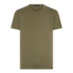 TOM FORD COTTON CREWNECK T SHIRT SLATE