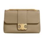 CELINE MEDIUM VICTOIRE BAG IN SUPPLE GRAINED CALFSKIN BLACK