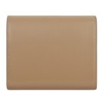 CELINE SMALL FLAP WALLET TRIOMPHE IN SHINY CALFSKIN SMOKED BROWN