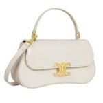 CELINE TEEN CELINE LOLA IN SHINY CALFSKIN WHITE COTTON