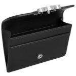 CELINE CARD HOLDER WITH FLAP TRIOMPHE IN SHINY CALFSKIN BLACK