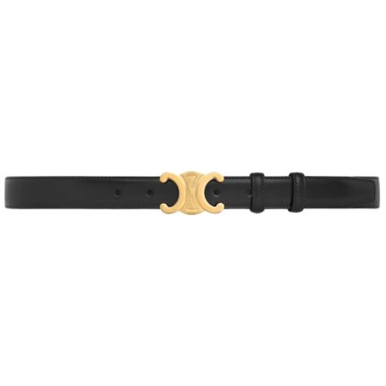 CELINE MEDIUM TRIOMPHE BELT IN TAURILLON LEATHER BLACK