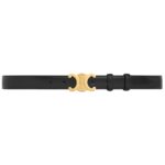 CELINE MEDIUM TRIOMPHE BELT IN TAURILLON LEATHER BLACK