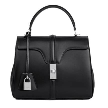 CELINE SMALL 16 BAG IN SATINATED CALFSKIN BLACK