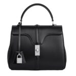 CELINE SMALL 16 BAG IN SATINATED CALFSKIN BLACK