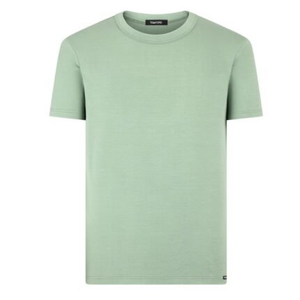 TOM FORD COTTON CREWNECK T SHIRT PALE SAGE