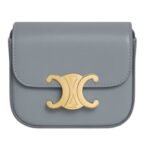 CELINE MINI CLAUDE IN SHINY CALFSKIN WHITE