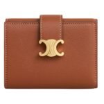 CELINE FINE WALLET VICTOIRE IN SUPPLE GRAINED CALFSKIN ICE BLUE