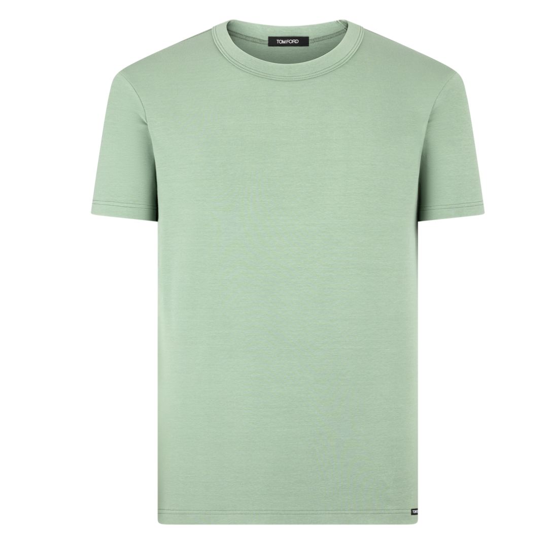17 TOM FORD COTTON CREWNECK T SHIRT PALE SAGE