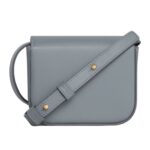CELINE MINI CLAUDE IN SHINY CALFSKIN BLUE GREY