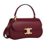 CELINE TEEN CELINE LOLA IN SHINY CALFSKIN LIGHT BURGUNDY
