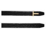 TOM FORD CROCODILE T ICON BELT BLACK