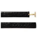 TOM FORD CROCODILE T BUCKLE BELT BLACK