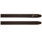 TOM FORD GRAIN LEATHER INSERT BUCKLE T BELT BROWN