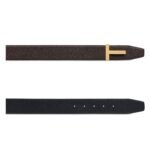 TOM FORD GRAIN LEATHER RIDGE BUCKLE T BELT