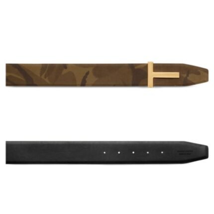 TOM FORD CAMO NUBUCK T ICON BELT