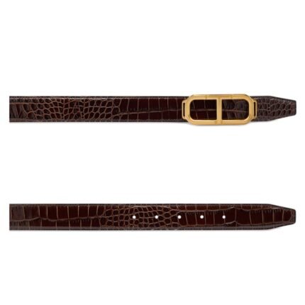 TOM FORD PRINTED CROC STADIUM T BELT