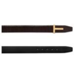 TOM FORD PRINTED PYTHON REVERSIBLE ICON T BELT