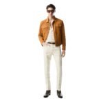 TOM FORD CASHMERE SUEDE WESTERN JACKET GOLD