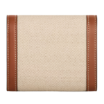 CELINE SMALL FLAP WALLET TRIOMPHE IN TEXTILE AND CALFSKIN