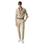 TOM FORD COTTON SATIN STAND COLLAR OUTERSHIRT