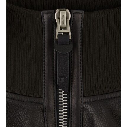 TOM FORD GRAIN LEATHER TRACK BOMBER