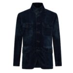 TOM FORD CASHMERE SUEDE MILITARY JACKET BLACK