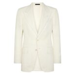 TOM FORD BASKET WEAVE SHELTON CARDIGAN JACKET WHITE