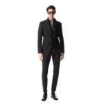 TOM FORD YARN DYED MIKADO ATTICUS JACKET BLACK