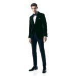 TOM FORD FLUID VELVET SHELTON COCKTAIL JACKET DARK EMERALD