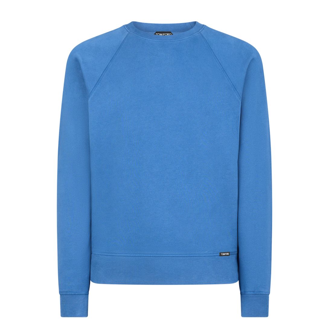 2 TOM FORD FELPA CREW NECK SWEATSHIRT DENIM BLUE