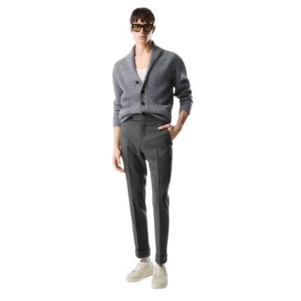 TOM FORD BRUSHED CASHMERE SILK SHAWL COLLAR CARDIGAN