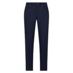 TOM FORD WOOL BLEND TWILL JEAN NAVY