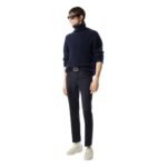TOM FORD FLUID POPLIN DOUBLE PLEAT PANT NAVY